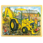 Bigjigs Toys Drevené puzzle Digger 24 dielikov