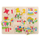 Bigjigs Toys Obrázkové počítanie puzzle