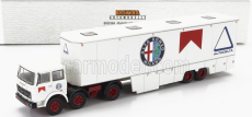 Brekina plast Fiat 691 T Truck Team Autodelta Alfa Romeo Car Transporter 1970 1:87 Biela