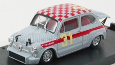 Brumm Fiat 600 Abarth 1000 Berlina N 31 4h Monza 1966 L.cella 1:43 Sivá červená