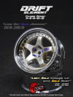 Disky DS Racing Drift Element 5 Spoke, zlatý stred, chrómový okraj a zlaté nity, 2 ks