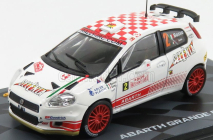 Edícia Fiat Grande Punto S2000 N 2 Rally Montecarlo 2009 G.basso - M.dotta 1:43 Biela červená