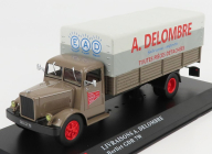 Edicola Berliet Gdr 7w Truck Telonato Livraisons A.delombre 1954 1:43 Brown Grey