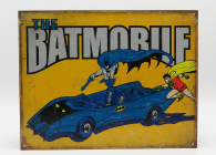 Edicola Príslušenstvo Kovová doska - Batman The Batmobile 1:1 žltá modrá