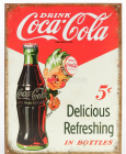 Edicola Príslušenstvo Kovový tanier - Coca-cola Delicious And Refreshing Coke Sprite Boys 5 Cts 1:1 White Red