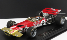 Gp-replika Lotus F1 49c Ford Gold Leaf Team Lotus N 8 Sezóna 1970 Emerson Fittipaldi - Con Vetrina - S vitrínou 1:18 červená