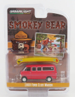 Greenlight Ford usa Club Wagon Minibus 1969 - Smokey Bear 1:64 Červená