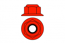 Hliníkové nylonové podložky STOPmats M5 s plochou - červené - 10 ks.