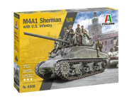 Italeri M4A1 Sherman s U.S. pechotou (1:35)