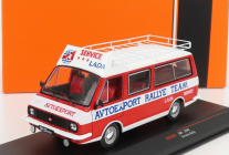 Ixo-models RAF 2203 Minibus Team Rally Lada Service Assistance 1984 1:43 Červená biela