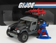 Jada Jeep Commander 1996 s figúrkou G.i.joe 1:32 sivá čierna