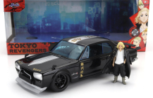 Jada Nissan Skyline Gt-r 1971 s figúrkou Mikeyho - Tokyo Revengers 1:24 Black