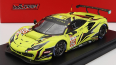 Looksmart Ferrari 488 Gte Evo 3.9l Turbo V8 Team Iron Lynx N 60 24h Le Mans 2022 C.schiavoni - A.balzan - R.giammaria 1:43 Yellow Black