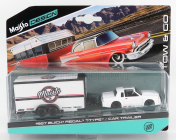 Maisto Buick Regal With Trailer 1987 1:64 bielo-čierna