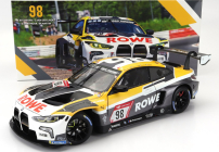 Minichamps BMW radu 4 M4 Gt3 Team Rowe Racing N 98 2. 24h Nurburgring 2023 Marco Wittmann - Sheldon Van Der Linde - Dries Vanthoor - Maxime Martin 1:18 Bielo-šedo žltá