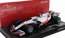 Minichamps Haas F1 Vf-21 Ferrari 065/6 Team Uralkali N 47 Belgium Gp 2021 Mick Schumacher 1:43 Biela Modrá Červená