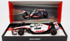 Minichamps Haas F1 Vf-22 Ferrari Team Haas N 47 11th Bahrain Gp 2022 Mick Schumacher 1:18 Biela čierna červená