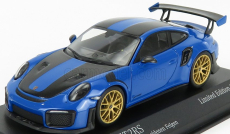 Minichamps Porsche 911 991-2 Gt2 Rs Weissach Package Coupe 2018 1:43 Voodoo Blue Black