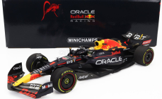 Minichamps Red bull F1 Rb18 Team Oracle Red Bull Racing N 1 Winner Mexico Gp World Champion 2022 Max Verstappen 1:18 Matná modrá žltá červená