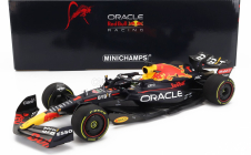 Minichamps Red bull F1 Rb18 Team Oracle Red Bull Racing N 1 Winner Taliansko Gp Majster sveta 2022 Max Verstappen 1:18 Matná modrá žltá červená