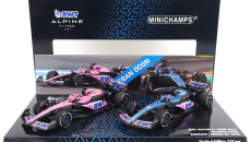 Minichamps Renault Set 2x F1 A523 Team Bwt Alpine N 31 8th Miami Gp 2023 + N 31 Bahrain Gp 2023 Esteban Ocon 1:43 Modrá čierna ružová