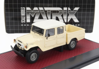 Modely v mierke Matrix Toyota Hj45 Land Cruiser Crew Cab Pick-up 1979 1:43 Cream White