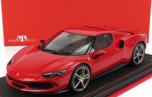 Mr-models Ferrari 296 Gtb Hybrid 830hp V6 2021 - Con Vetrina - S vitrínou 1:18 Rosso Corsa - červená