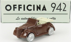 Officina-942 Fiat 500a Cabriolet Carrozzeria Montescani 1939 1:76 Hnedá