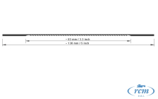 Pílový list 1 stredný FINIS na kov 130x0,6x0,30mm 46TPI, 12 ks