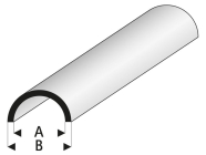 Raboesch profil ASA rúrka polkruhová 1,5x3x330mm (5)