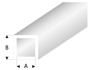 Raboesch profil ASA rúrka štvorcová transparentná biela 5x6x330mm (5)