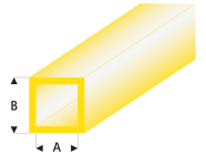 Raboesch profil ASA rúrka štvorcová transparentná žltá 5x6x330mm (5)