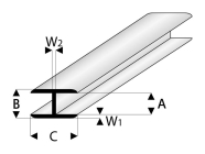 Raboesch profil ASA spojovací plochý 1,5x330 mm (5)