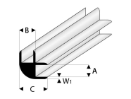 Raboesch profil ASA spojovací roh 1,5x1000mm