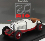 Rio-models Mercedes benz F1 Ssk 7.1l S6 Supercharged Spider N 8 Belgicko Spa Gp 1931 B.ivanoski - H.stoffel 1:43 Biela červená