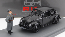 Rio-models Volkswagen Beetle Kafer Kdf Wagen s figúrkou 1941 1:43 čierna