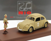 Rio-models Volkswagen Beetle Maggiolino Africa Korps 1941 - S Rommelovou figúrkou 1:43 Vojenský Písek