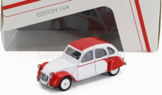 Schuco Citroen 2cv 1976 1:64 bielo-červená