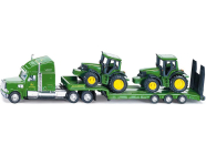 SIKU Farmer – ťahač s podvalníkom a traktormi John Deere 1:87