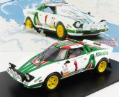 Spark-model Lancia Stratos Hf Alitalia (nočná verzia) N 1 Winner Rally Montecarlo 1977 S.munari - S.maiga 1:18 Biela zelená červená