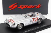 Spark-model Mercedes benz 300 Slr 3.0l S8 Team Daimler-benz Ag N 701 Mille Miglia 1955 K.kling 1:43 Strieborná