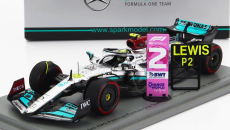 Spark-model Mercedes gp F1 W13e Team Mercedes-amg Petronas F1 N 44 2nd Brazilian Gp 2022 Lewis Hamilton 1:43 Silver Green