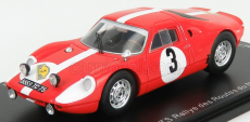 Spark-model Porsche 904 Gts N 3 Rally Des Routes Du Nord 1966 F.dumousseau - M.roques 1:43 Červená biela