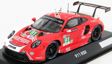 Spark-model Porsche 911 991-2 Rsr Team Porsche Gt N 91 24h Le Mans 2020 R.lietz - G.bruni - F.makowiecki 1:43 Červená Biela