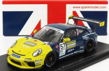 Spark-model Porsche 911 991 Gt3 Cup N 25 Porsche Carrera Cup England Champion 2021 Dan Cammish 1:43 Black Yellow