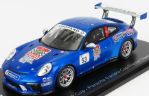 Spark-model Porsche 911 991 N 53 Porsche Carrera Cup France Champion 2018 A.guven 1:43 Blue