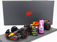 Spark-model Red bull F1 Rb18 Team Oracle Red Bull Racing N 1 Winner Japan Gp With Pit Board World Champion 2022 Max Verstappen 1:18 Matná modrá žltá červená