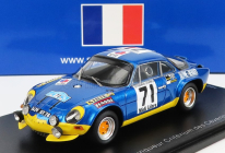 Spark-model Renault Alpine A110 1600s N 71 Winner Rally Criterium Des Cevennes 1971 B.darniche - A.mahe 1:43 Blue Met Yellow