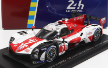 Spark-model Toyota Gr010 3.5l Turbo Hybrid V6 Team Toyota Gazoo Racing N 7 2nd 24h Le Mans 2022 M.conway - K.kobayashi - J.m.lopez 1:43 Biela Červená Sivá