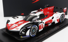 Spark-model Toyota Gr010 3.5l Turbo Hybrid V6 Team Toyota Gazoo Racing N 7 2nd 24h Le Mans 2022 M.conway - K.kobayashi - J.m.lopez - Con Vetrina - S vitrínou 1:18 Biela Červená Sivá